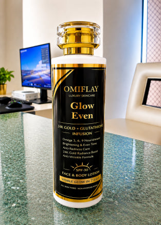 Omiflay Glow Even Brightening  24k Gold Body Lotion