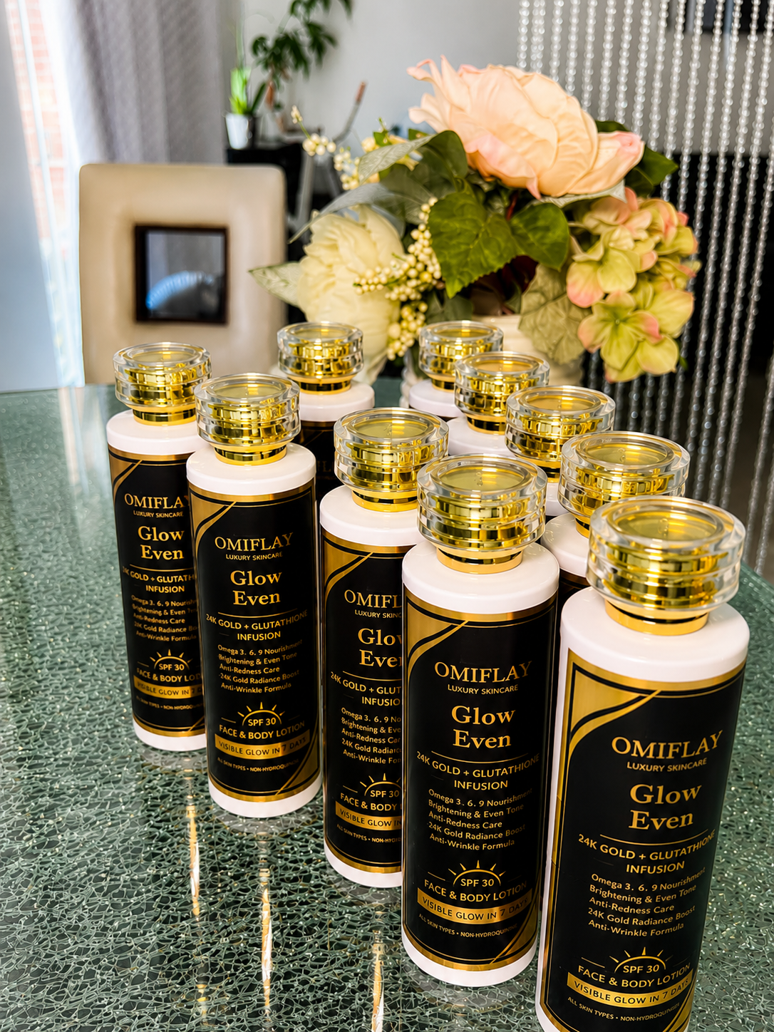 Omiflay Glow Even Brightening  24k Gold Body Lotion