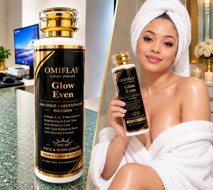 Omiflay Glow Even Brightening  24k Gold Body Lotion